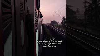 Ajmer Mysore Express early morning run near Amnapur | Pune Miraj Arsikere Mysore Section