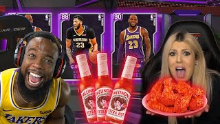 EXTREME HOT SAUCE WINGS PACK OPENING WITH MY GIRL! NBA 2K20 MyTeam