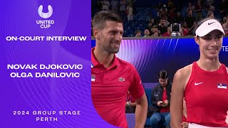 Danilovic/Djokovic On-Court Interview | United Cup 2024 Group E