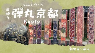 【京都Kyoto 】鈴虫寺から嵐山へ　幸福地蔵様　御朱印　嵐山食べ歩き散策　渡月橋　天龍寺　雲龍図　嵐電　路面列車　で四条大宮へ　名古屋から京都　シルバーウィークの弾丸日帰り旅　Vlog  9月の京都