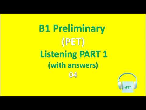 B1 Preliminary (PET) Listening Test Part 1 - T04 - YouTube