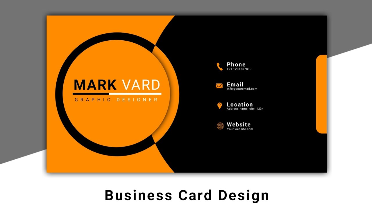 Business Card Design | Professional | Pixellab Editing | Tutorial | One ...