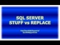 STUFF, REPLACE in SQL server
