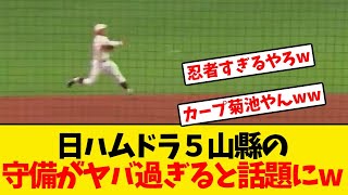 【日本ハム】ドラ５・山縣秀の守備が上手すぎてヤバいと話題にwwwwww