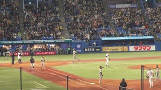 阪神タイガース 同点に追いついた9回表の攻撃　中野拓夢 押し出し四球、森下翔太 同点適時打など　ヤクルト vs 阪神　2024年4月5日(金)