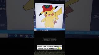 How to create Pikachu using python | Shin-Chan |Python Project | turtle #short#short
