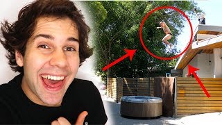 STEVE-O JUMPS OFF ROOF INTO HOT TUB!!