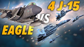 US F-15 Eagle vs 4 Chinese J-15 Flankers | DCS World