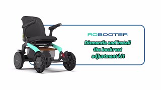 Robooter E60 Pro-A: Dismantle and install the backrest adjustment kit