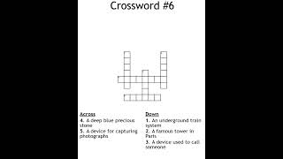 🧩 New Crossword Puzzle Alert! 🗼📸