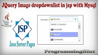 How to fill Country Name and his flag in dropdownlist from mysql database using jsp