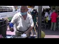 Coconut Man in front of Lou Wong Chicken & Beansprouts, 29 Aug 2020