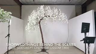 ShopWildThings Giant Artificial Trees, Cherry Blossoms on Sideswept Trunk, Make an Arch with Two!