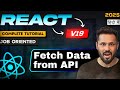 React 19 Tutorial in Hindi #56 Fetch and Display Data from API with Get Method