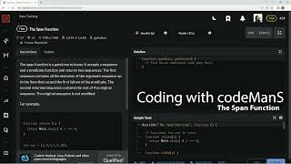Codewars 7 kyu The Span Function JavaScript
