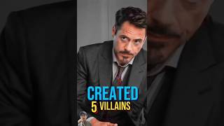 Tony Stark is responsible to create 5 Villains 😱 #marvel #ironman #tonystark