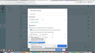 Setting Requirements & Prerequisites for Modules