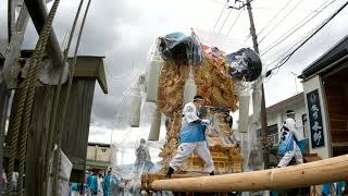 【西条まつり2021】飯岡本郷太鼓台、地区内運行の様子1