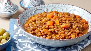 Hearty \u0026 Delicious: Moroccan Lentils with Carrots | Flavors of Morocco