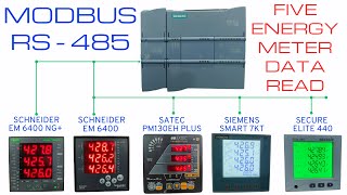 FIVE ENERGY METER DATA READ USING SIEMENS S7-1200