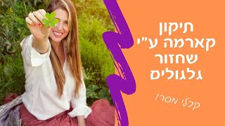 תיקון קארמה על ידי שחזור גלגולים- קבלי מסר!