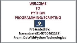 Python Programming Python Scripting Day-2 class
