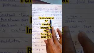 Fundamental of nursing previous year mcq in NORCET 01 to 07 !! #norcet #nursingofficer