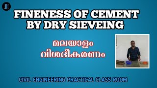 FINENESS OF CEMENT BY DRY SIEVEING