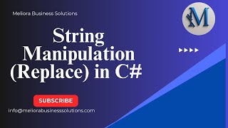 String Manipulation (Replace) in C# Part 10