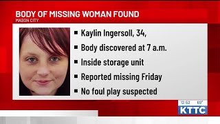 Missing Mason City woman found dead in storage unit