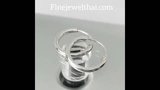 Finejewelthai-ต่างหู-ต่างหูห่วง-ต่างหูเงินแท้-Hook-Silver-Earring-E217200