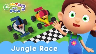 Jungle Race!🏎️🏁 | Counting with Paula S5 | Kids Cartoon | #Animation #Kids #Learning