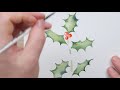 how to paint holly in watercolour