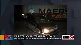 Driver accused of crashing into train while running from police