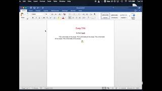 COMM 101 - Microsoft Word Tutorial