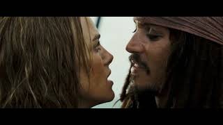 Elizabeth's trick kiss and Jack vs kraken - (Pirates of the Caribbean 2006).