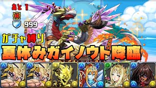 【パズドラガチャ縛り】無課金脅威の2TW吸収無効陣！夏休みガイノウトを手に入れろ！！【ゆっくり実況】part.104