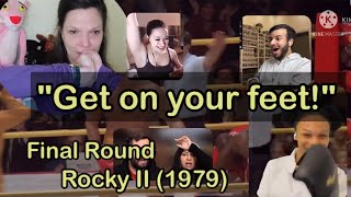 😥🤕🥊 First time cheers & tears | Get up Rocky!! | Final round reactions to Rocky II (1979)
