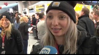 Honderden fans voor handbalvrouwen op Schiphol