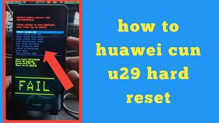 how to huawei cun u29 hard reset