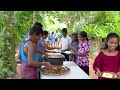 ගමටම කන්න දයියා වම්බටු කරිය spicy eggplant brinjal curry cooked and shared with villagers.