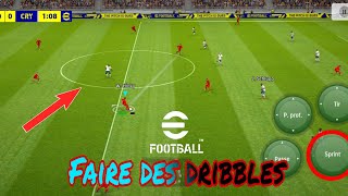 Je montre comment faire des dribbles sur eFootball 2024 mobile sur Android/iOS