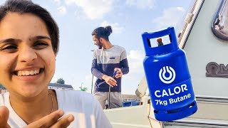 നമ്മടെ Caravan-ൽ🤩 തീ കത്തിച്ചു💥| Gas Setup in Our Caravan | Caravan Life | Daily Vlog