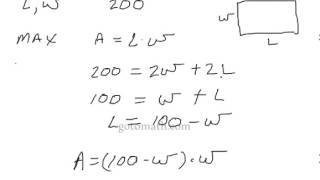 Calculus 1 Optimization Problems problem 4 part 2