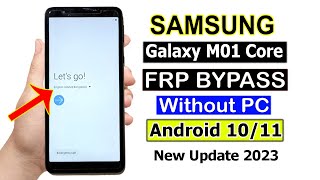 Samsung Galaxy M01Core Frp Bypass Android 10 | Frp Bypass Without Pc |M01 Core Google Account Remove