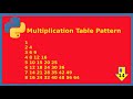 Multiplication table pattern in python | Python Pattern Series