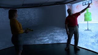 Orange County Commissioners test shooting simulator