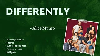 DIFFERENTLY  by Alice Munro தமிழ் summary | II MA ENG | A glimpse of noble laureate