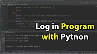 Python Username & Password Program | Basic Login Program using Python