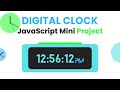 Simple Digital Clock Mini Project JavaScript | Javascript Project | FrontendDUDE